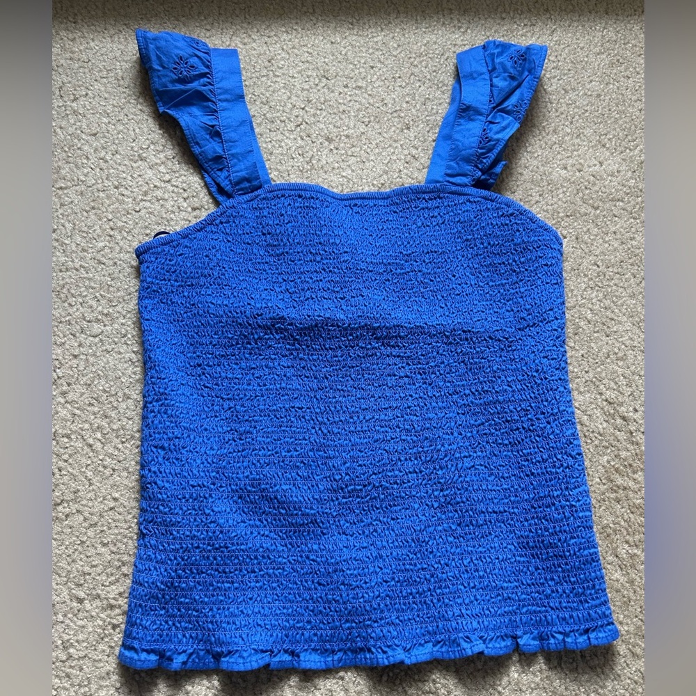 Old Navy Blue Spring Top M Tall - Picture 3 of 10